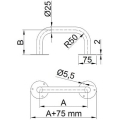 UCHWYT PROSTY UP-6 (60cm)