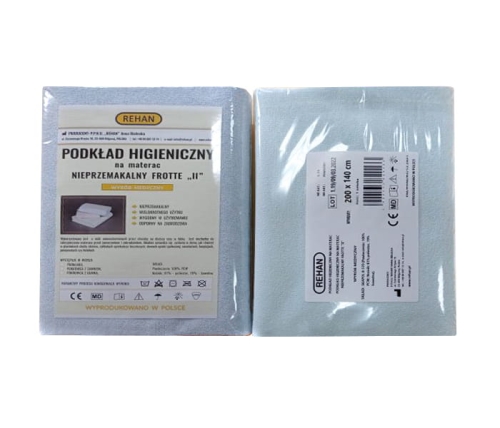 Podkład higieniczny nieprzemakalny frotte II 200x140